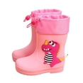 thumbnail image 5 of Botas de lluvia de goma impermeables para niños, zapatos de lluvia antideslizantes con bonito diseño de dibujos animados para niños y niñas, guardería, Rainboo para niños, 5 of 5