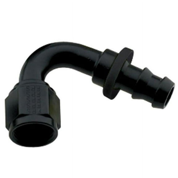 212006-BL 120 deg 8000 Series Push-Lock -06 AN Race Hose End, Black