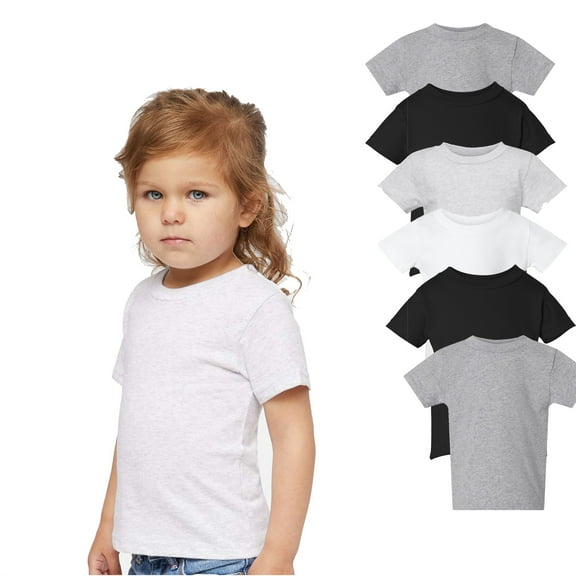 Rabbit Skins - Infant 100% Cotton Jersey Tee, Mix Color and Assorted Bulk T-Shirt|5.5 oz, Size- 6 Month