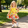 thumbnail image 2 of MEZZALL Toddler Girls Sleeveless Bowknot Floral Spaghetti Straps Dress Dance Party Dresses O-Neck Lovely Sundress, 2 of 9