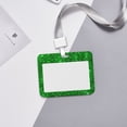 thumbnail image 6 of Naloa Green Glitter Card Badge Holder Work Badge Sleeve for Office, School, Factory, ID Credit Cards, Driver Licenses and Passes, 6 of 7