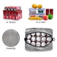 thumbnail image 4 of Insulated Crossbody Lunch Bag 10L Lunch Tote with Adjustable Shoulder Strap for Work Office Picnic Silver Metal Flower Pattern, 4 of 6