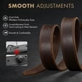 thumbnail image 6 of JASGOOD Men's Full Grain Leather Belt, 1.4" Wide Leather Belt with Scratch-Resistant Pin Buckle for Jeans & Khakis, 6 of 7