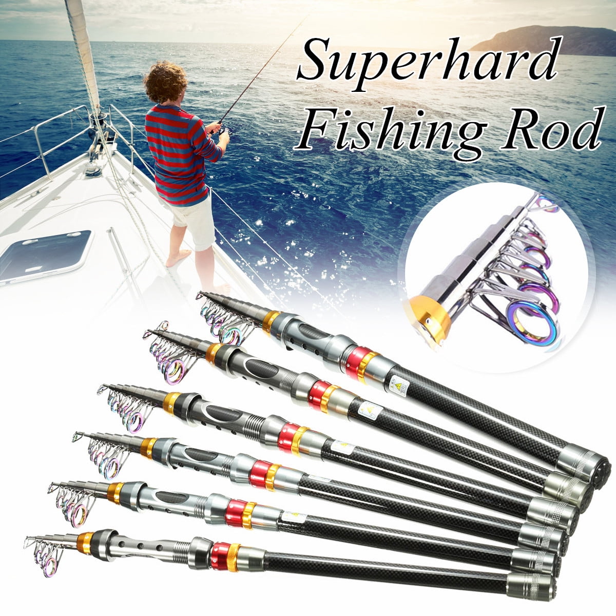 Collapsible Carbon Fiber Ultra-light Telescopic Fishing Rod With ...