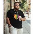 thumbnail image 4 of Men's T-Shirt Colorful Love Tie Dyeing Short Sleeve Casual Tee Classic Crew Neck T-Shirt for Men, M, 4 of 7