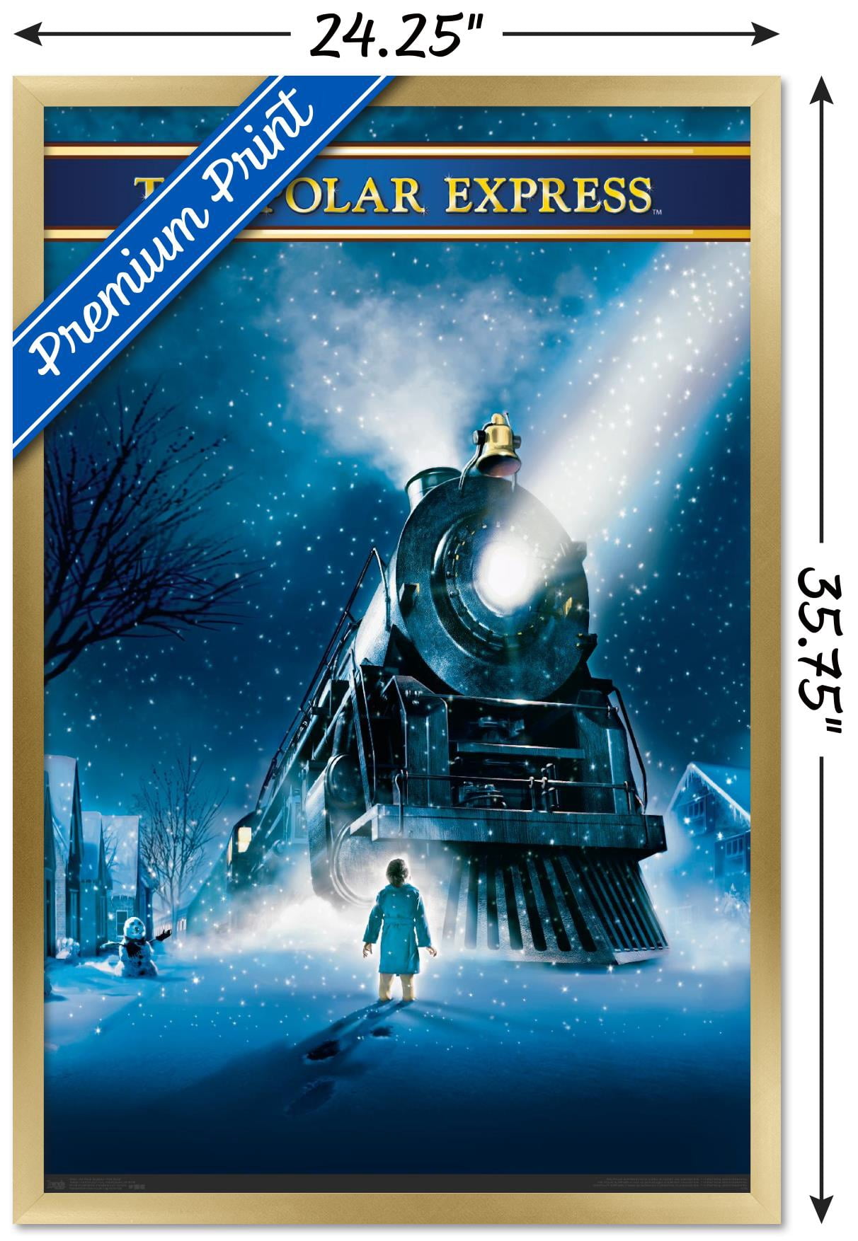 The Polar Express - One Sheet Wall Poster, 22.375" x 34", Framed