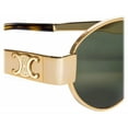thumbnail image 2 of Celine CL40235U 4S235 Triomphe Oval Metal Gold Frame Green Lens Sunglasses, 2 of 5