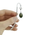 thumbnail image 2 of Celtic Christian Cross Irish Ireland Metal Bookmark Page Marker with Oval Charm, 2 of 4