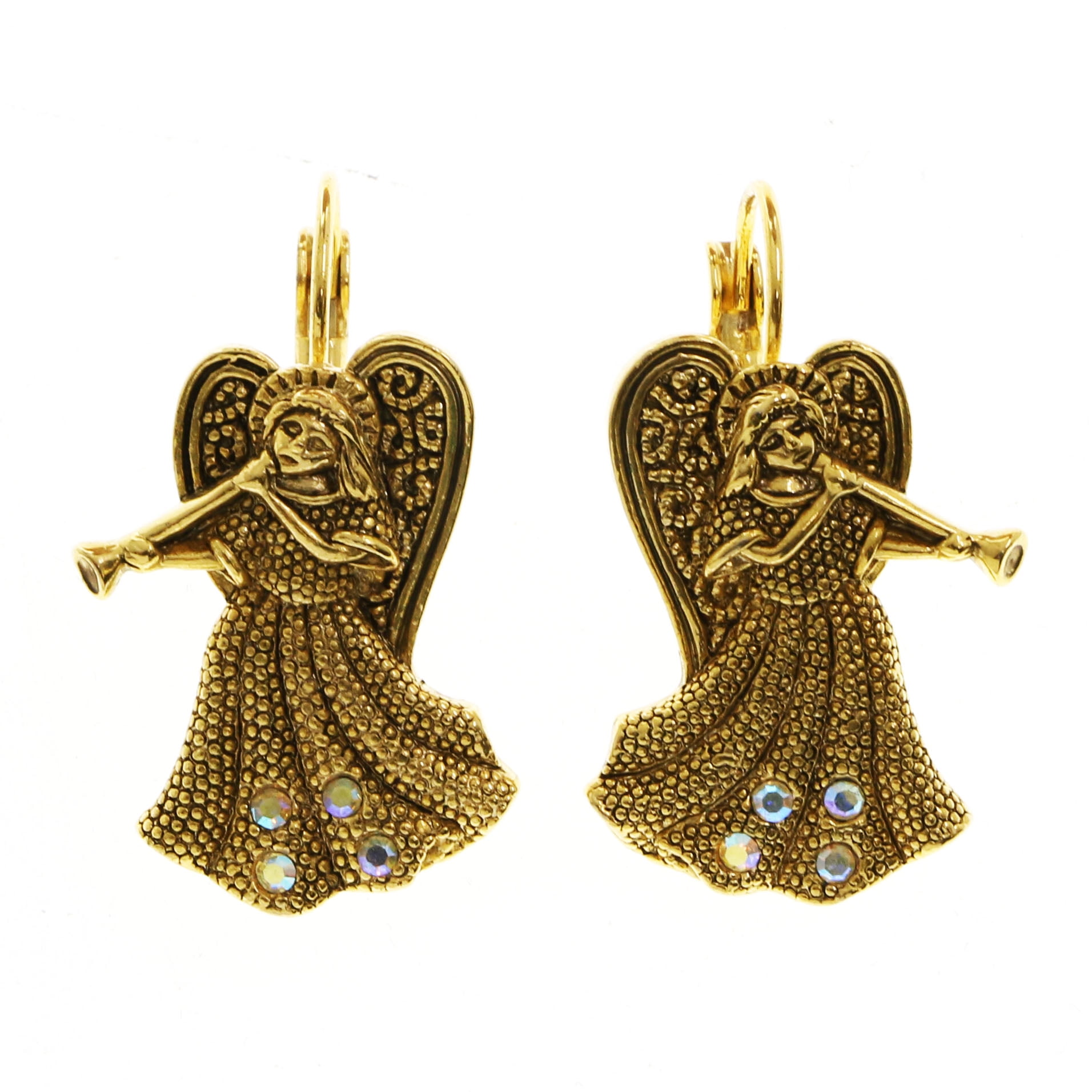Mi Amore Angel Dangle-Earrings Gold-Tone - Walmart.com