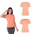 thumbnail image 2 of Playera Peso Completo para Dama, Color Coral, 100% Algodón, 2 of 3