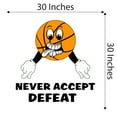 thumbnail image 4 of Sports Wall Decals for Children Bedroom - Cartoon Illustration Of A Basketball DIY & Creativity Boy Girl Bedroom Wall Sticker - Size: 30 In x 30 In, 4 of 5