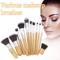 thumbnail image 2 of Juego de 11 brochas de maquillaje portátiles, brochas, juego de brochas para sombras de ojos, 2 of 4