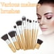 thumbnail image 2 of Juego de 11 brochas de maquillaje portátiles, brochas, juego de brochas para sombras de ojos, 2 of 4