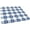Blue White Lattice-1, variant on Checkered Square Fitted Polyester Tablecloth, Blue White Lattice Elastic Edge Decorative Table Cover, Waterproof Stain Resistant Table Cover for Family Festival Party Use, Fits 36"x36" Table