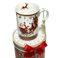 thumbnail image 5 of STP GOODS Christmas Miracle Bone China Mug in Gift Box 10.8 fl oz (320 ml) Coffee and Tea Mug for Latte Cocoa Chocolate, Christmas Tableware, Holiday Drinkware, Red White, 5 of 9