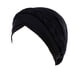 thumbnail image 1 of Moda sólido turbante cómodo una sola capa transpirable cabeza bufanda envuelve el pelo gorras sombreros para mujer para mujeres negro Speravity  AP008796-01B, 1 of 6