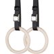 thumbnail image 1 of Anillos de gimnasia de madera que incluyen correas de suspensión - Juego de 2 a 6 metros de largo - Anillos de gimnasia ajustables - para deportes en casa y entrenamiento físico, 1 of 4