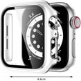 thumbnail image 2 of Screen Protector for Apple Watch Series 44mm, Durable Hard PC Case with Built-in Ultra-Thin Tempered Glass Full Protection, Water-resistant for Outdoor Activities (White), 2 of 4