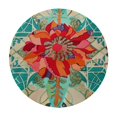 thumbnail image 2 of JEUXUS  Teal Boho Round Tablecloth Waterproof Fabric Table Cloth Protector, Colorful Vintage Turkish Pattern Modern Geometric Tablecloths Washable Table Cover for Kitchen Banquet Party White, 2 of 7