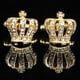 thumbnail image 2 of Gemelos de Flor Rosa Gemelos de Metal de Latón a para Hombres Elegante de Joyería Oro Salvador Vintage Crown CuffLinks, 2 of 10
