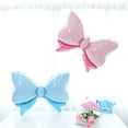 thumbnail image 2 of Globos de aluminio con lazo azul y rosa de gran tamaño para fiesta de cumpleaños, decoración para niño y niña, Globos inflados con letras Siamesas, suministros de bautismo para Baby Shower, 2 of 4