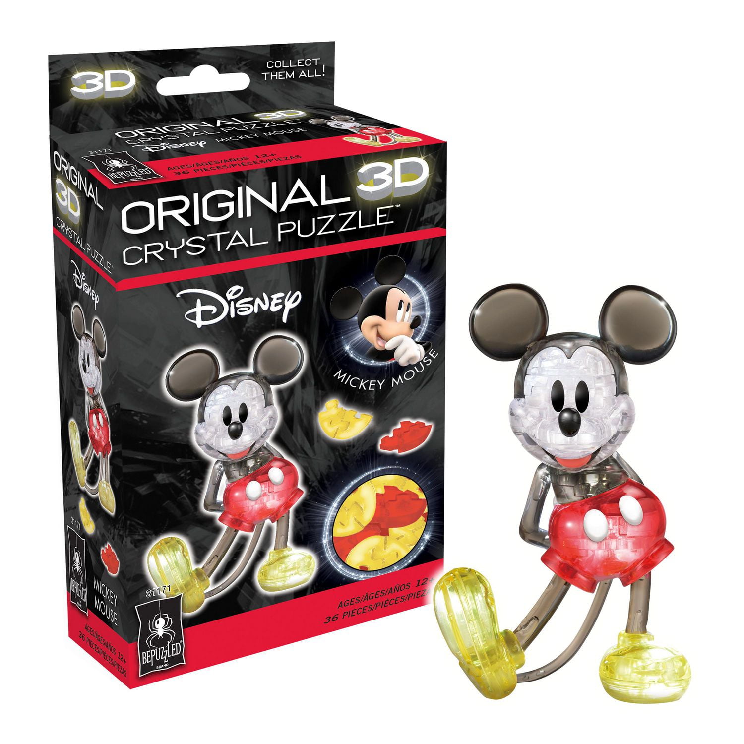 Puzzle en cristal 3D Disney Mickey Mouse (multicolore)