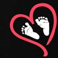 thumbnail image 2 of CafePress - Baby Feet Heart Maternity Dark T Shirt - Maternity Dark T-Shirt, 2 of 3