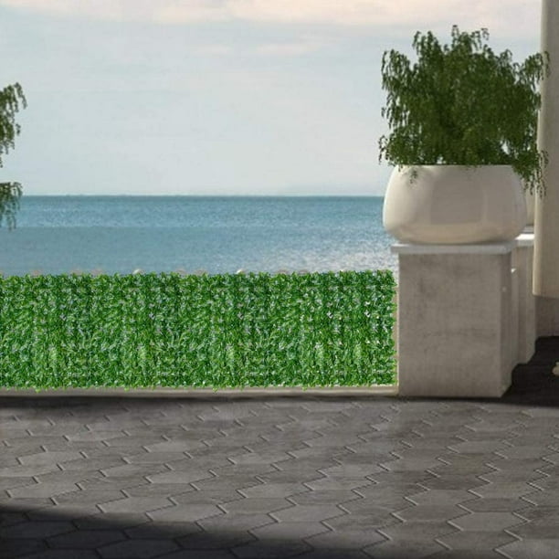 Clôture d'écran de clôture d'intimité de feuille verte de jardin