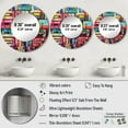 thumbnail image 4 of Designart "Tape Mosaic Cassette Tapes I" Cassette Tapes Rund Mirror For Wall Decor - Large Multi-Color Round Print Mirror - Round Industrial Mirror 23" x 23" Inch - Wall Mounted Round Large Mirror, 4 of 5