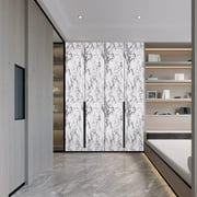 Caltero Marble Wallpaper Peel and Stick Wallpaper Black White Marble Contact Paper,24x 78.7