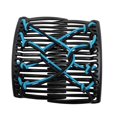 thumbnail image 3 of Pince à Cheveux Magique Extensible pour Femmes, Peignes Doubles pour Longs Chignons, Outils de Coiffure Bleus, 3 of 6