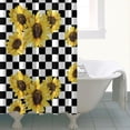 thumbnail image 4 of Waterproof Cute Sunflower Colorful Shower Curtain 72x72 Inch Boho Style Polyester Unique Shower Curtain for Bathroom Hotel Home Decor with 12 Plastic Hooks, 4 of 5
