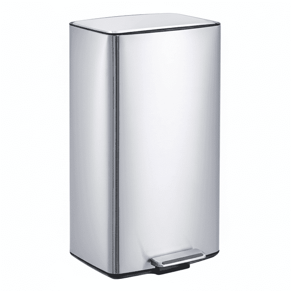 Senfot 11 Gal Kitchen Trash Can, 40 L Stainless Steel Garbage Can with Soft Close Lid & Removable Inner Bucket - Metal Waste Bin