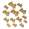 thumbnail image 1 of Cute Tyrannosaurus Rex Dinosaur Wood Mini Charms Shapes DIY Craft Jewelry - No Hole - 25mm (7pcs), 1 of 7