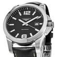 thumbnail image 2 of Longines Conquest Quartz Black Dial Black Leather Men's Watch, 2 of 3