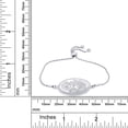 thumbnail image 6 of AFFY April Birth Month Daisy Flower Oval Frame Disk Bolo Bracelet In 14K White Gold Plated 925 Sterling Silver for Womens - 7", 6 of 6