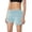 Blue, variant on Women Gingham Boy Shorts Smocked Plaid Bloomers Cute Frill Ruffle Micro Shorts Bottoms Pettipants
