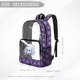 thumbnail image 7 of FKELYI Clear Backpacks for Elementary Student 17 Inch Schoolbag Transprent School Bookbag Boys Girls Casual Daypack Purple Jumping Spider Print Lightweight Travel Bags, 7 of 7
