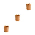 thumbnail image 3 of Maceta con borde de pétalo Cateissary para plantas Naranja gris Type1 NO1, 3 of 6