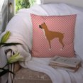 thumbnail image 3 of Carolines Treasures BB3653PW1414 Boxer Checkerboard Pink Fabric Decorative Pillow, 3 of 4