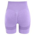 thumbnail image 4 of GEWSEY Gym Shorts Women, Seamless Yoga Workout Shorts, High-Waisted 3.6'' Scrunch Booty Lifting Athletic Running Shorts (Purple, S), 4 of 5