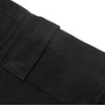 thumbnail image 5 of KIDSCOOL SPACE Children's Denim Shorts,Ribbed Elastic Waist with D-ring Loops Summer Jeans Half Cargo Jeans, Black, 4-5 Years, 5 of 7
