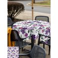 thumbnail image 6 of Square Outdoor Tablecloth with Umbrella Hole Purple Plum Blossoms Outside Table Cloth Waterproof Patio Table Cover Vintage Farmhouse Flower Watercolor Zipper Tablecloths for Picnic Camping 54x54 Inch, 6 of 8