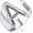 b.White Gold Plated Letter A, variant on Bold Initial Letter Rings Adjustable, GoldChic Jewelry Women Gold Statement Ring Personalized Engraved Women’s Open Signet Ring for Party (Gold, White Gold, Black)