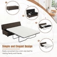 thumbnail image 4 of Euroco 63" Folding Ottoman Sleeper Bed with Mattress Convertible Guest Bed, Black&Gray, 4 of 8