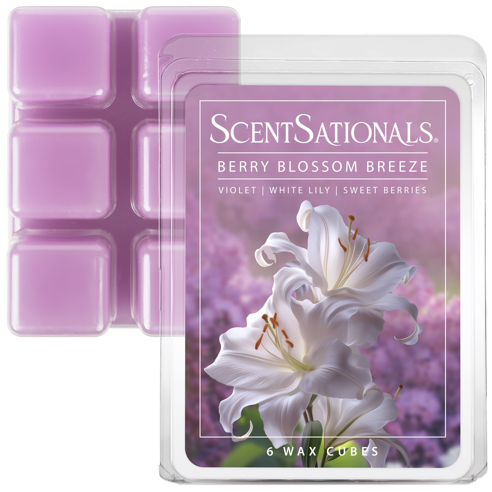 Mainstays Lilac Breeze Scented 6 Cube Wax Melts 1.25 oz with Lilac