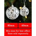 thumbnail image 2 of Sleetly Paquete De 32 Adornos Blancos Para Árbol De Navidad – Juego De Decoración Navideña De Plástico Inastillable Con Bolas De Nieve Con Purpurina De 3,15 Y 2,36 Más Carámbanos Y Copos De Nieve Blan, 2 of 5