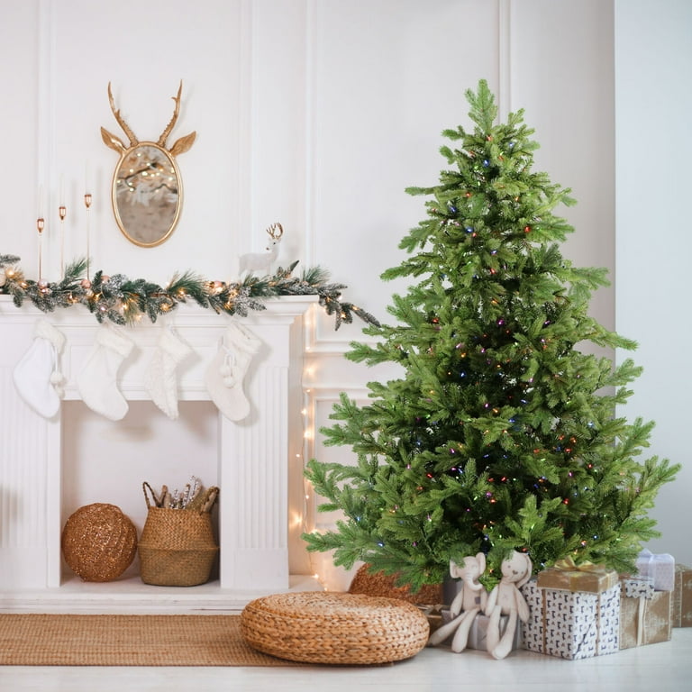 Fraser Hill Farm Prelit LED Multicolor Foxtail Pine 9-ft