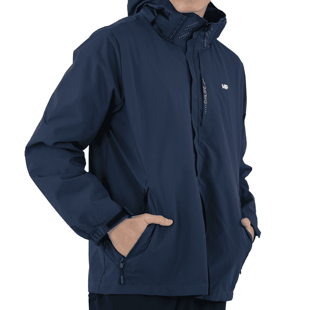 Chamarra Impermeable para Hombre Color Azul- Abrigo Impermeable