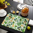 thumbnail image 3 of St. Patrick's Day Placemats Set of 4, Spring Shamrocks Green Love Heart Hats Placemats for Dining Table, Place Mats for Kitchen Tabletop, Waterproof Wipeable Dining Table Mats Set, 3 of 9